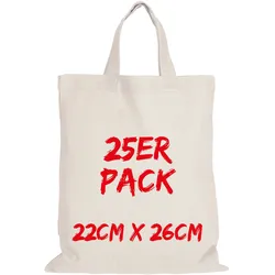 Texxilla Apothekertasche Mehrpack mit zwei kurzen Henkeln, Natur, natur