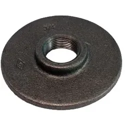 Temperguss Fitting schwarz Gewindeflansch 3/4" - ohne Bohrung