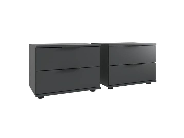 Nachttisch 2er-Set Metaa Graphit Holzwerkstoff B 104 H 40 cm - Nachttisch 2er-Set