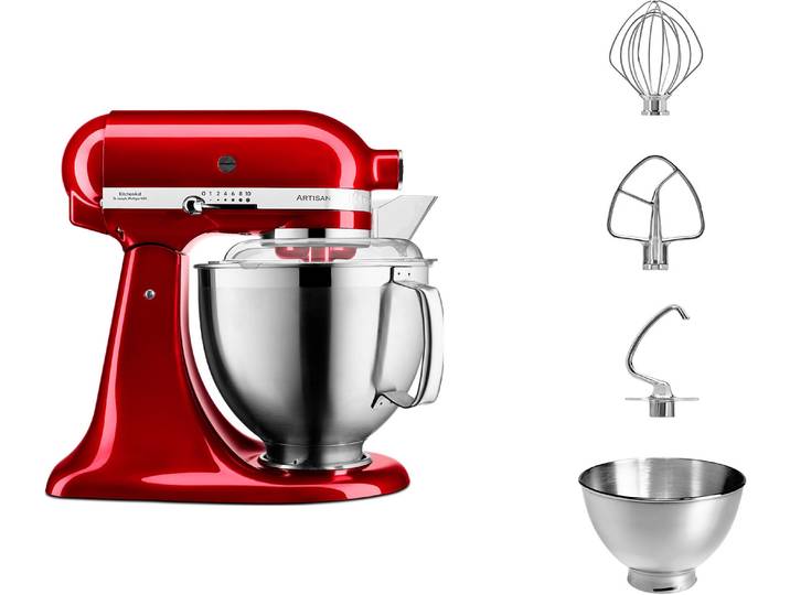 KITCHENAID Küchenmaschine Artisan 5KSM185PSECA , rot (candy apple), B:24cm H:36cm T:37cm, Küchenmaschinen, Küchenmaschine