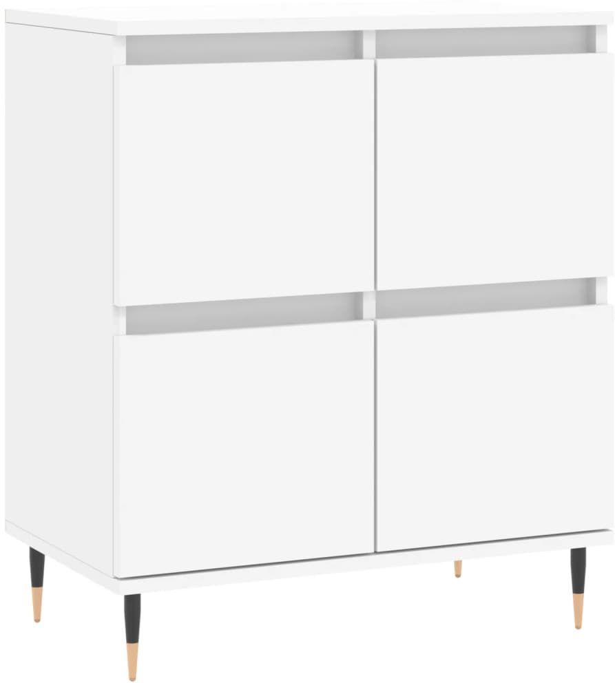 vidaXL Buffets 2 pcs blanc bois d'ingénierie