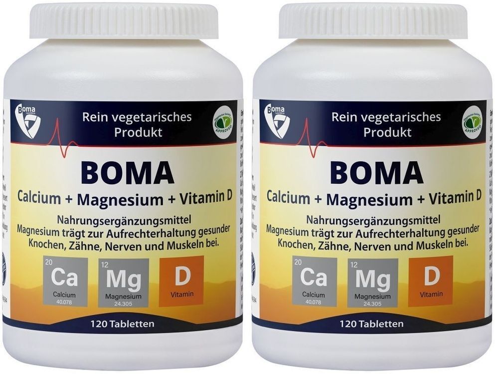 Boma Lecithin CALCIUM+MAGNESIUM+Vitamin D Tabletten 2x 2x120 St
