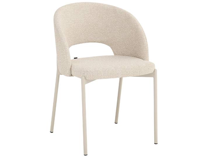 Selsey Elrina - Fauteuil rembourré\, tissu bouclé beige\, 52 cm