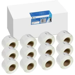 G&G, Etiketten, 12x 130 Etiketten -VORTEILSPACK- Kompatibel mit Dymo 99010/ s0722370