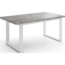 ESSTISCH Sana rechteckig ausziehbar, Grauer Beton 160/240/90/75 cm