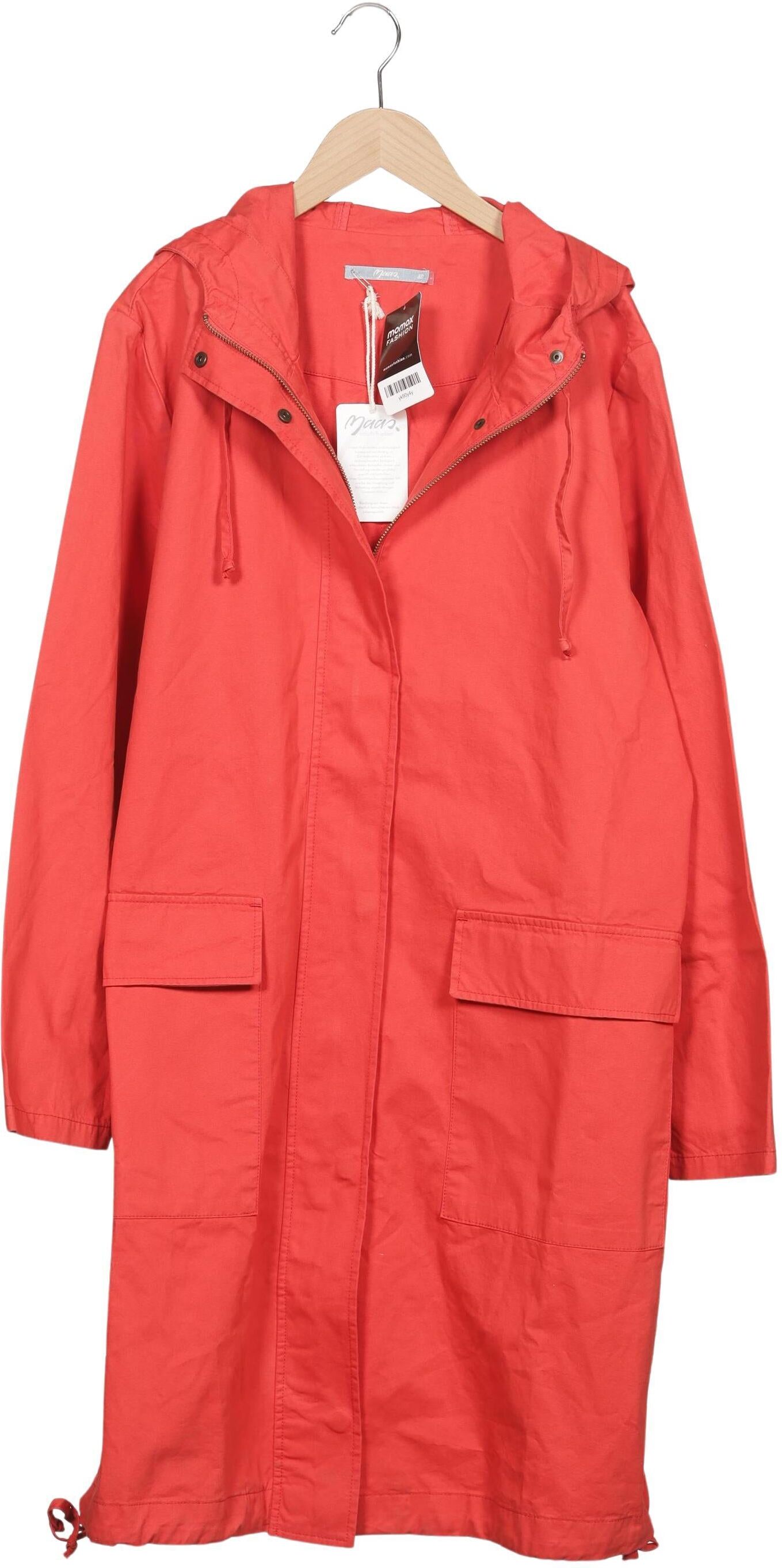 Maas Damen Mantel, Rot, Gr. EU 40, Baumwolle - Second Hand