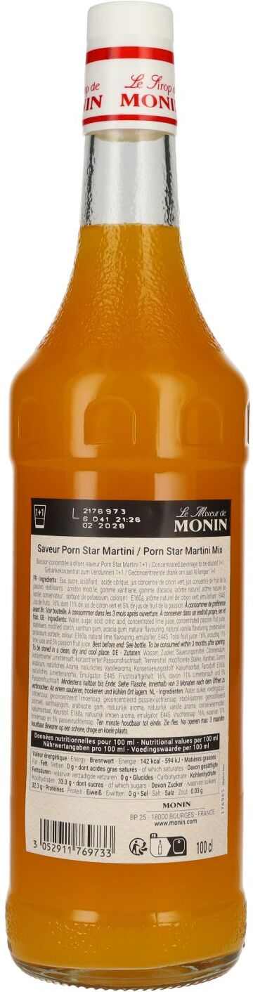 Le Mixeur de Monin PORN STAR MARTINI MIX Cocktail Mixers 1l
