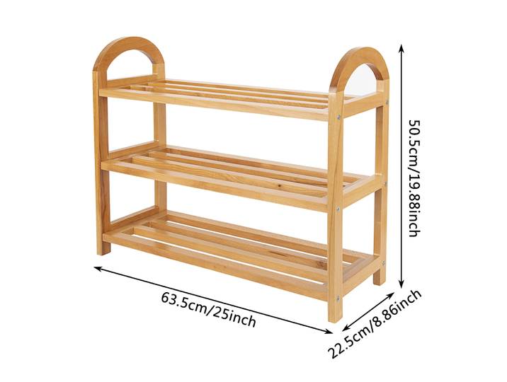 Étagère à chaussures à 3 niveaux, armoire à chaussures en bois, étagère de rangement, Installation facile, entrée, étagère à chaussures multifonctionnelle