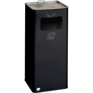 VAR Aschenbecher B25R, 3072, anthrazit, für Outdoor, 2in1, Aschenbecher & Mülleimer aus Metall, 26 x 67cm, 32 Liter