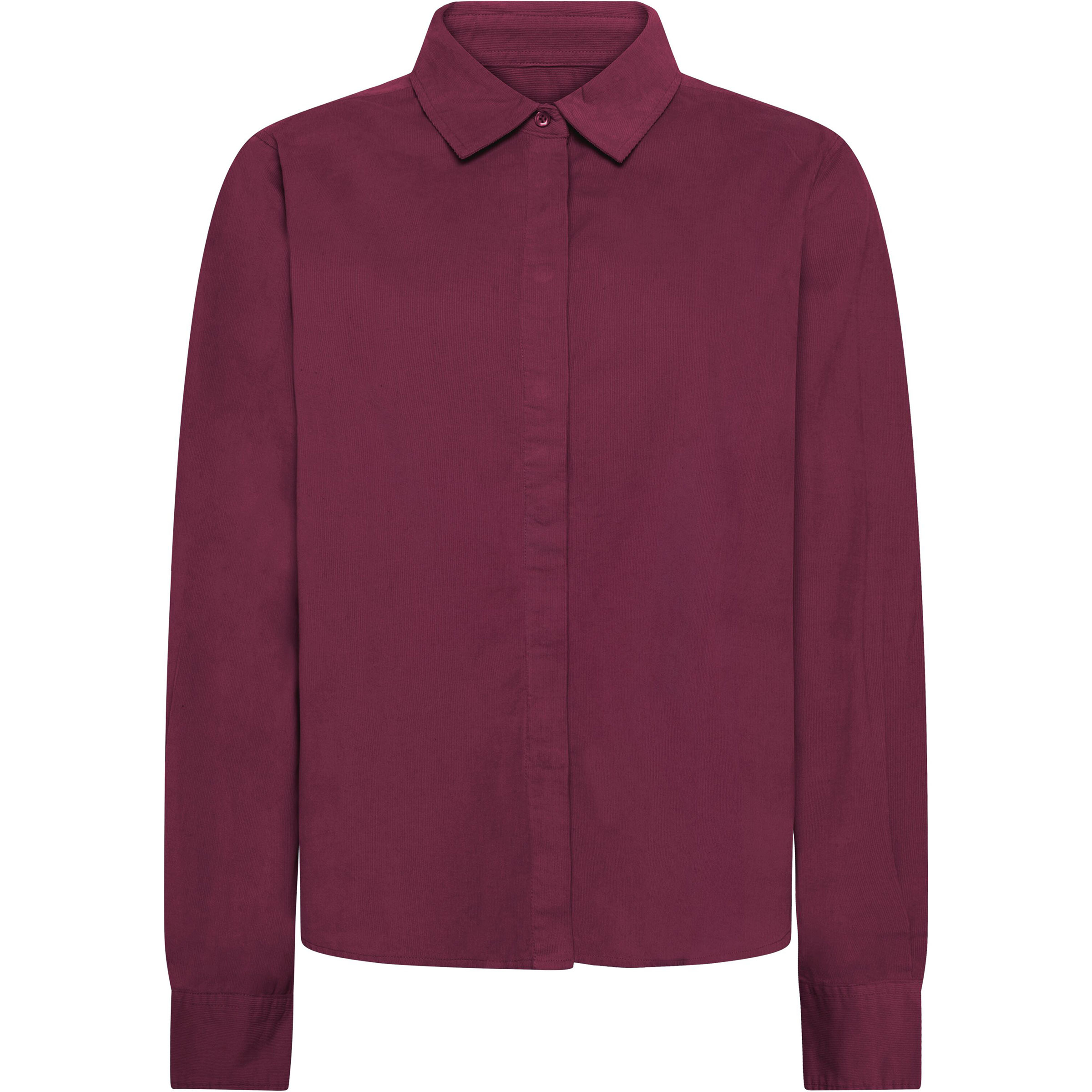 KnowledgeCotton Apparel A-Shape Corduroy Damen Blusen lila Größe XS Lifestyle Atmungsaktiv