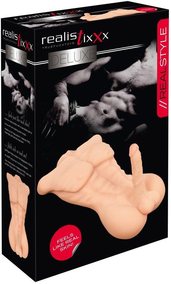 Realistixxx Masturbateur torse Deluxe Man avec dildo réaliste 21 cm