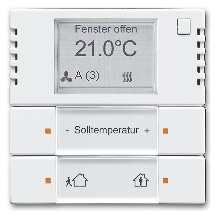 Busch-Jaeger Raumtemperaturregler UP KNX PowN std-ws glz (2CKA006134A0324)