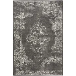 benuta Basic Teppich Sia Grau 140x200 cm - Vintage-Stil Teppich im Used-Look