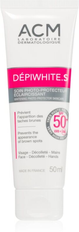 ACM Dépiwhite S Schutzcreme Für Gesicht und Dekolleté SPF 50+ 50 ml