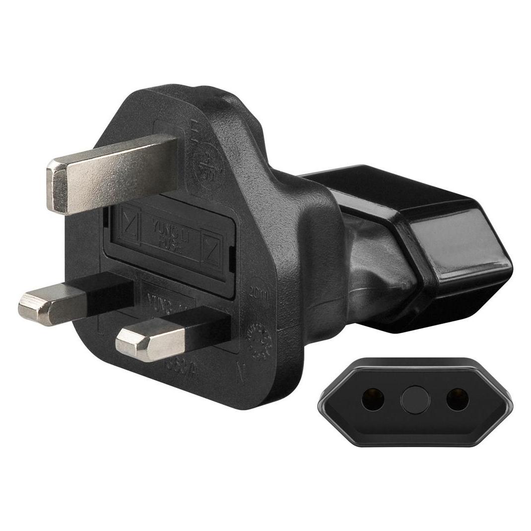 Goobay Adapter Eurokupplung auf UKStecker (95303)