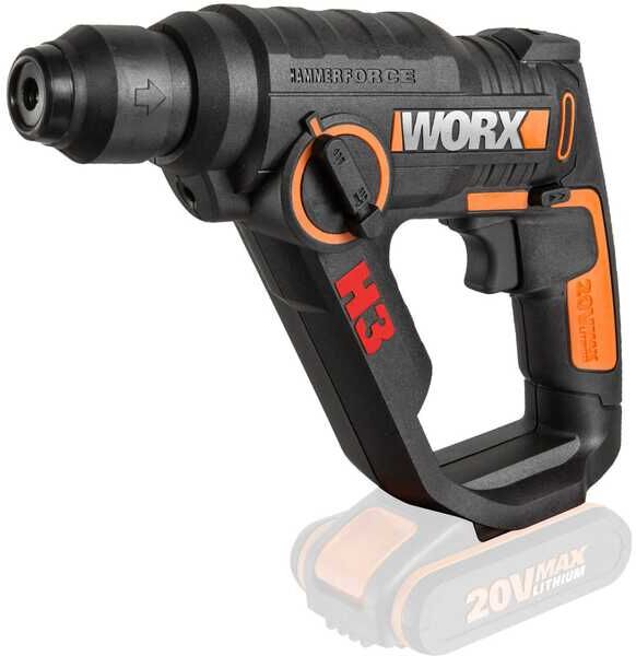 Perceuse, visseuse, Marteau pneumatique 20V Worx WX390.9 - produit 3 en 1- MACHINE UNIQUEMENT