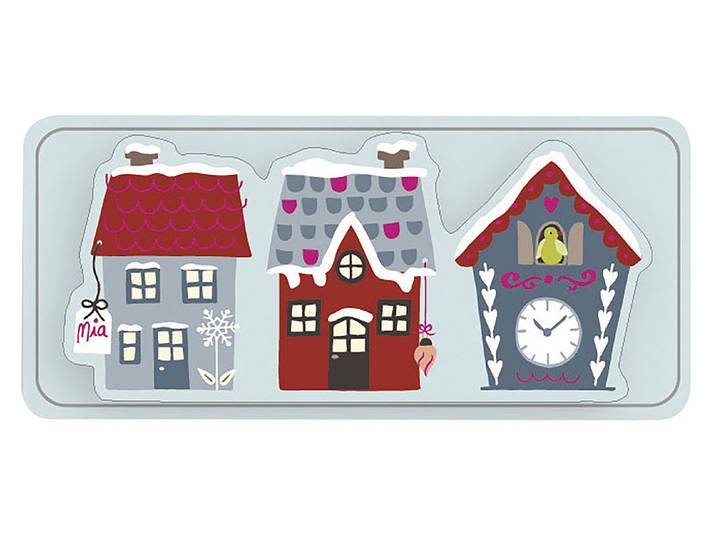 Rayher 3D-Papieraccessoires Häuser 5.5 × 2.5 cm 6 Stück
