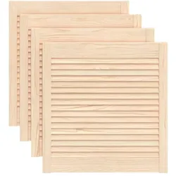 vidaXL, Kleiderschrank Zubehör, Schranktüren Lamellen-Design Stk. 61,5X59,4 Cm Massivholz