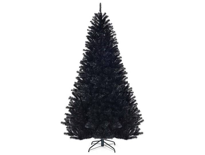Costway Weihnachtsbaum Schwarz, Kunststoff, 225 cm, Dekoration, Weihnachtsdekoration, Christbäume & Zubehör