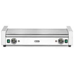 HENDI Rollengrill XL - 2 Zonen, 14 Rollen, Silber, 220-240V/2000W, 732x590x(H)168mm
