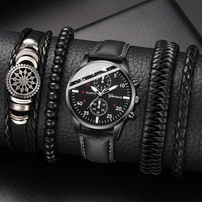 Uplifted Goods Modern Mens Watch And Bracelet Set b