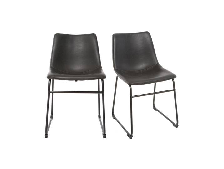 Chaises industrielles noires (lot de 2) NEW ROCK