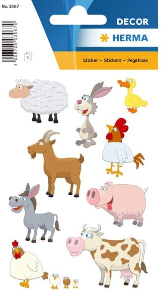 Herma stickers Decor djur (3) 10st
