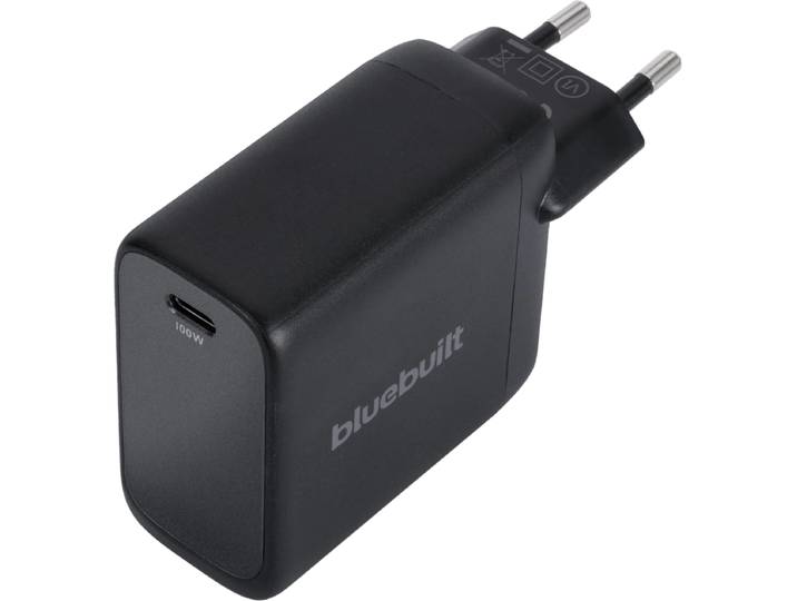 BlueBuilt 100W GaN Usb C Oplader Zwart