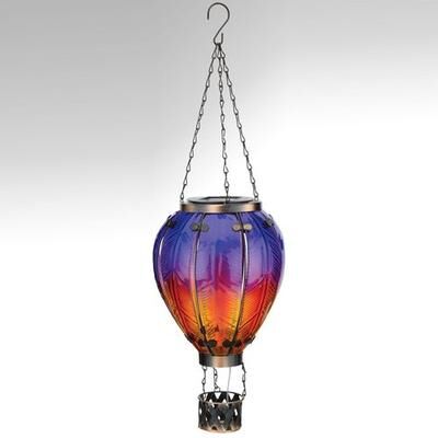 Regal Art & Gift Large Hot Air Balloon Solar Lantern Multi Jewel , Multi Jewel