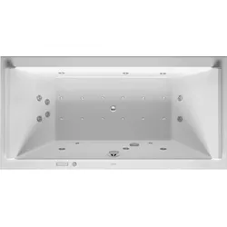 Duravit Starck Whirlpool, Einbauversion, 2 Rückenschrägen, Ab- und Überlaufgarnitur chrom, Combi-System E, 1800x900mm, 760339000CE1000