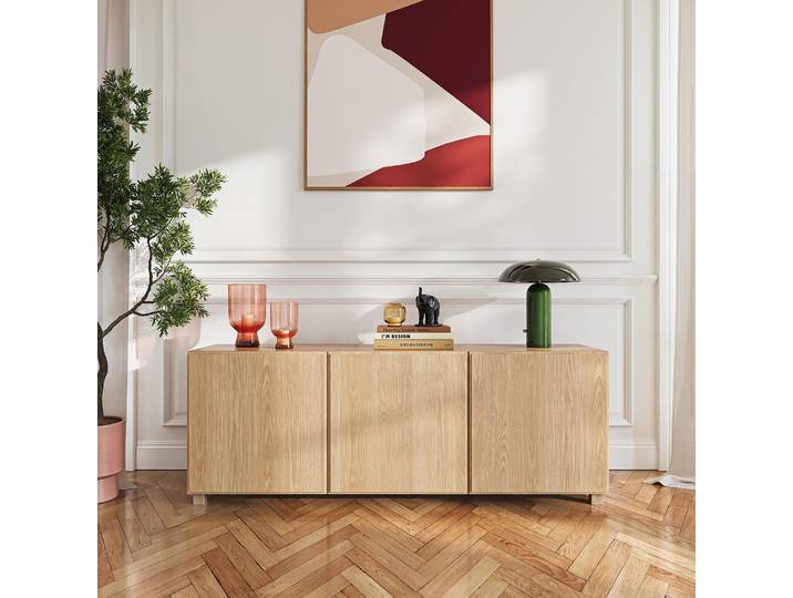 HABITAT - Buffet bas 3 portes en chêne - Naturel - Design by Hélèna Pille - Drio