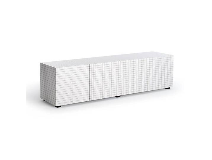 ZANOTTA buffet meuble TV QUADERNA 756 (Blanc - Laminé moulé)