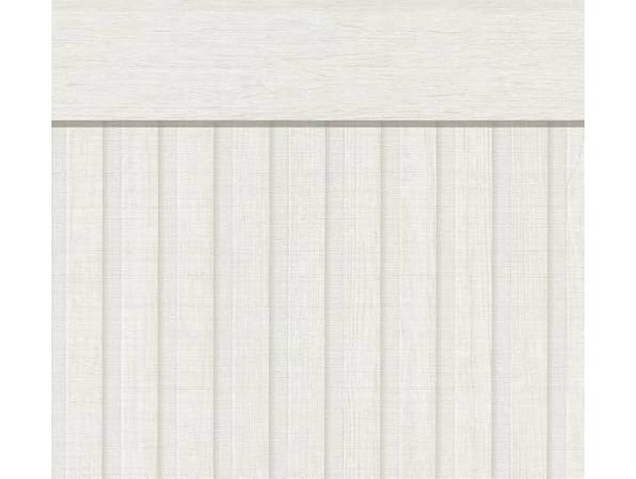 A.S. Création Vliestapete mit Wandpaneelmotiv & Sockelleiste 0,53 x 10,05 m - Creme, Weiß - Tapete in realistischer Holzoptik - 399563