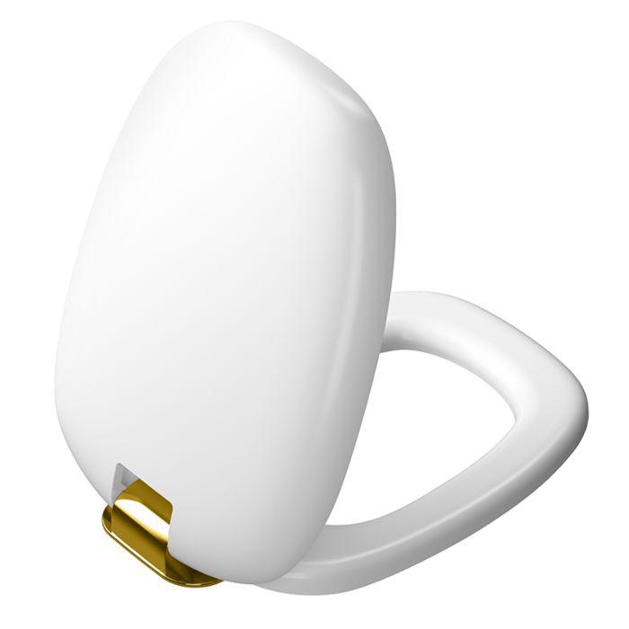 Vitra Plural WC-Sitz 126-001-019 edelweiß/gold, mit Absenkautomatik, Schnellverschluss