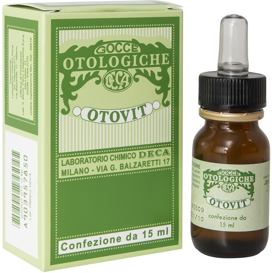 DECA LABORATORIO CHIMICO Srl Deca - Otovit Gocce Otologiche 15ml Soluzione Emolliente per Cerume