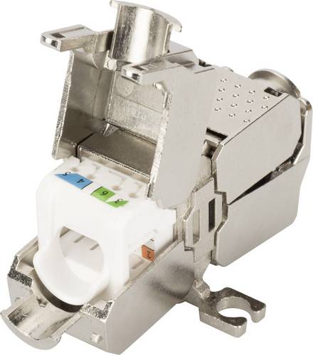 Digitus RJ45 / Verbinder Netzwerk Adapter CAT 6a, Unbestückt [1x LSA, Schneid-Klemm, Schnellanschluss - 1x LSA, Schneid-Klemm, Schnellanschluss] Sil