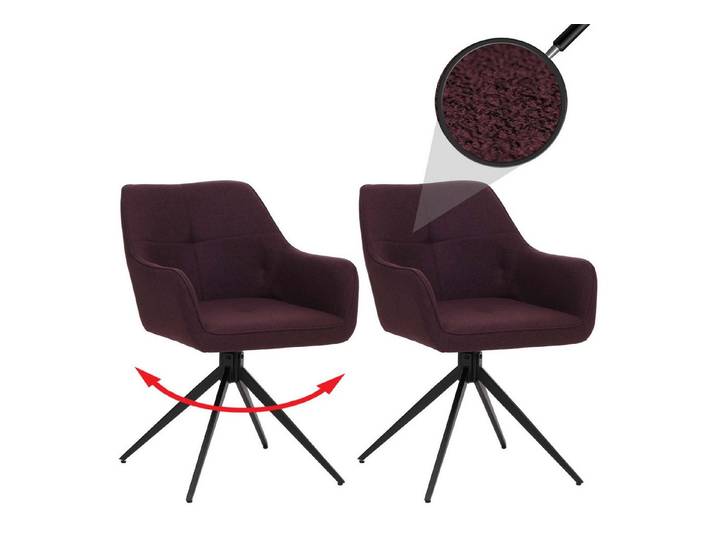 MCW Esszimmerstuhl MCW-O47 (Set, 2 St), Hohe Stoffqualität 270 g/m, Abgerundete Ecken und Kanten, Mit Armlehne