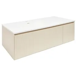 Naturel Austen Waschtisch mit Unterschrank 120x35x52 cm beige matt Naturel Austen120BG