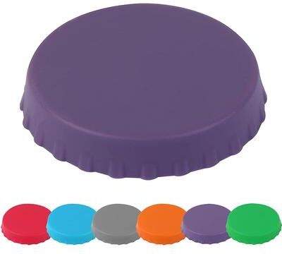 Perfect Picks Market Reusable Leak proof Silicone Cola Can Cap For Canned Beverages, Beer, And Soda Dust Proof, Food Grade Seal purple 2pcs