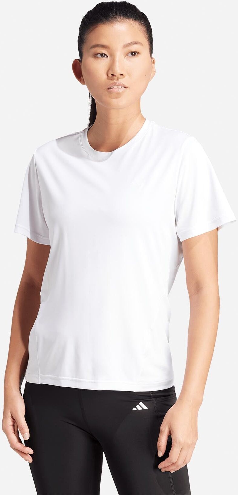 Adidas D4t Small Logo W - T-shirt Training - Donna - Bianco L