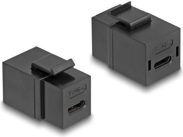 Delock Keystone module USB 2.0 Type-C naar connector zwart