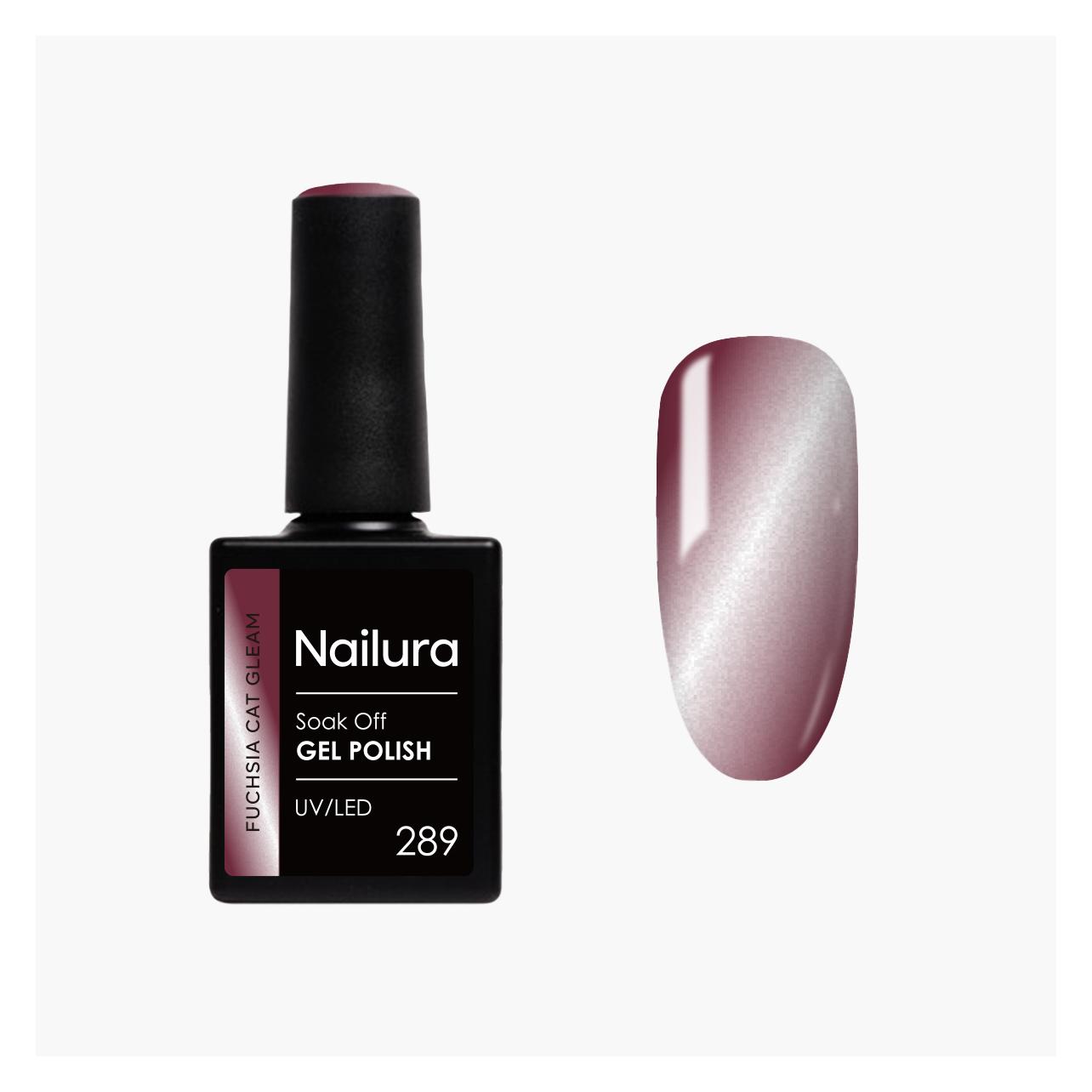 Nailura - Gel Polish 289 Fuchsia Cat Gleam - Fuchsia - 10 ml (Fuchsia, Gel-Effekt Nagellack) (70308)