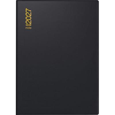 rido/idé 7013202907 Taschenkalender Mod. perfect/Technik I 2027 A6, Kunststoff, schwarz