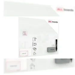 ALLboards Glasboard 100x80 cm, CLASSIC WHITE