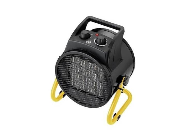 DX Drexon - Canon à Chaleur 3000W - Chauffage Électrique d'Appoint - Usage Extérieur - Sécurité Intégrée - Fonctionnement Silencieux - 24 x 29 x 20.5 cm - 2.45 Kg - Noir/Jaune