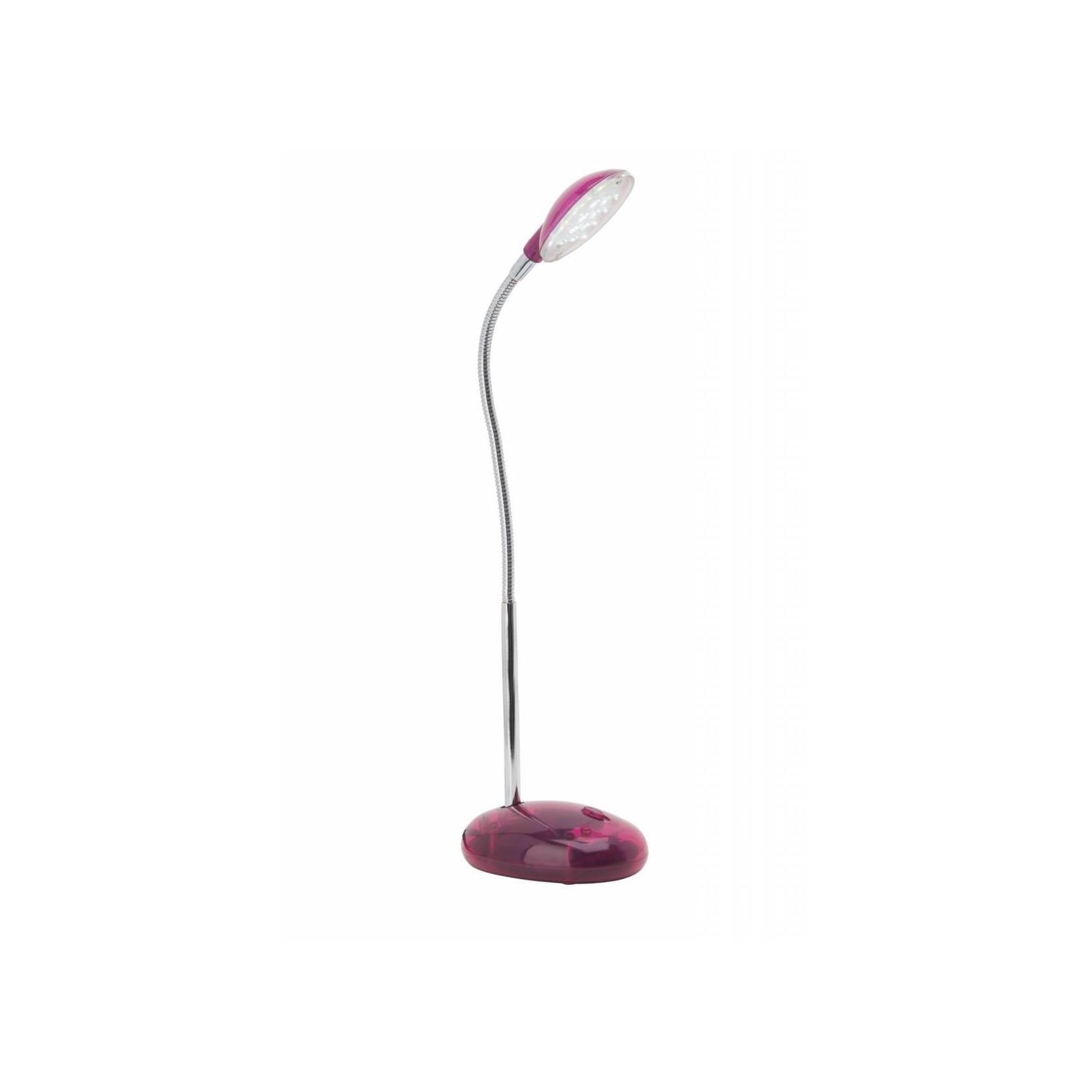 BRILLIANT Lampe Timmi LED Tischleuchte transparent/ros1x 2W LED integriert, (100lm, 6000K) Mit Druckschalter an der Basis