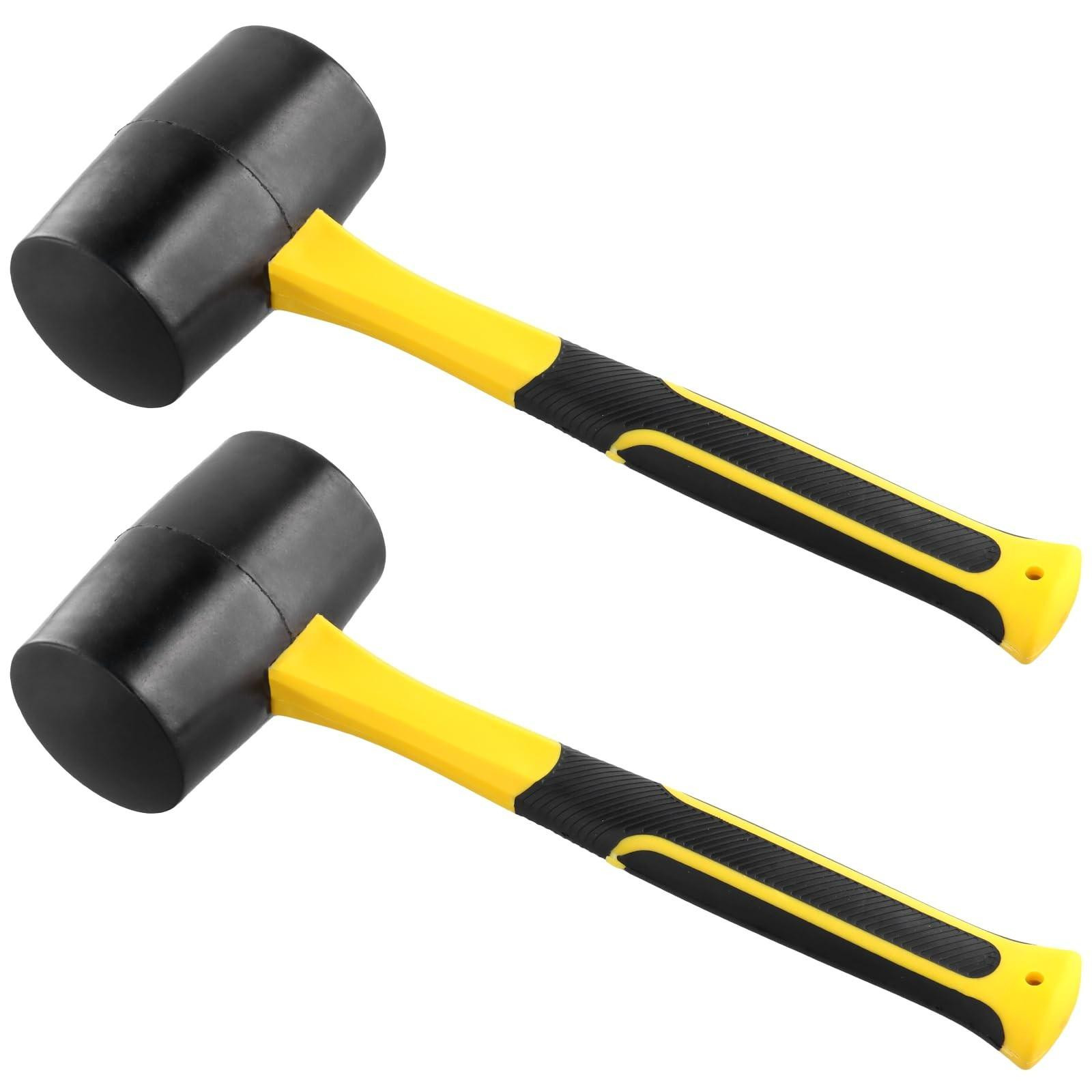 Set van 2 rubber hamers van 1000 g voor houtbewerking
