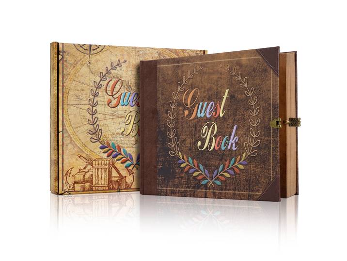 Livre d'or de voyage rétro pour scrapbooking, album photo, journal intime, kit de scrapbooking, livre de mémoire des travailleurs, mariage, cadeaux de la Saint-Valentin