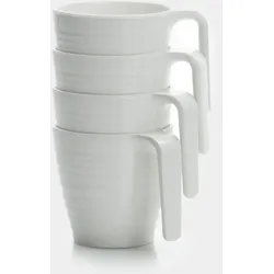 Flamefield Stacking Mug Becher 4er Set 350 ml soft white
