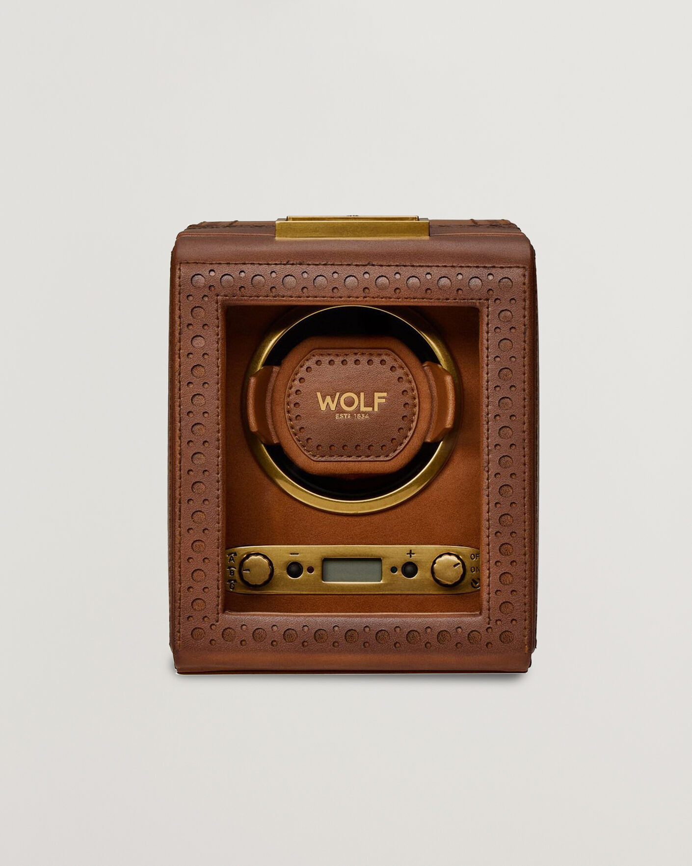 WOLF Brouge Single Watch Winder Burnished Brown men One size Brun
